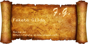 Fekete Gilda névjegykártya